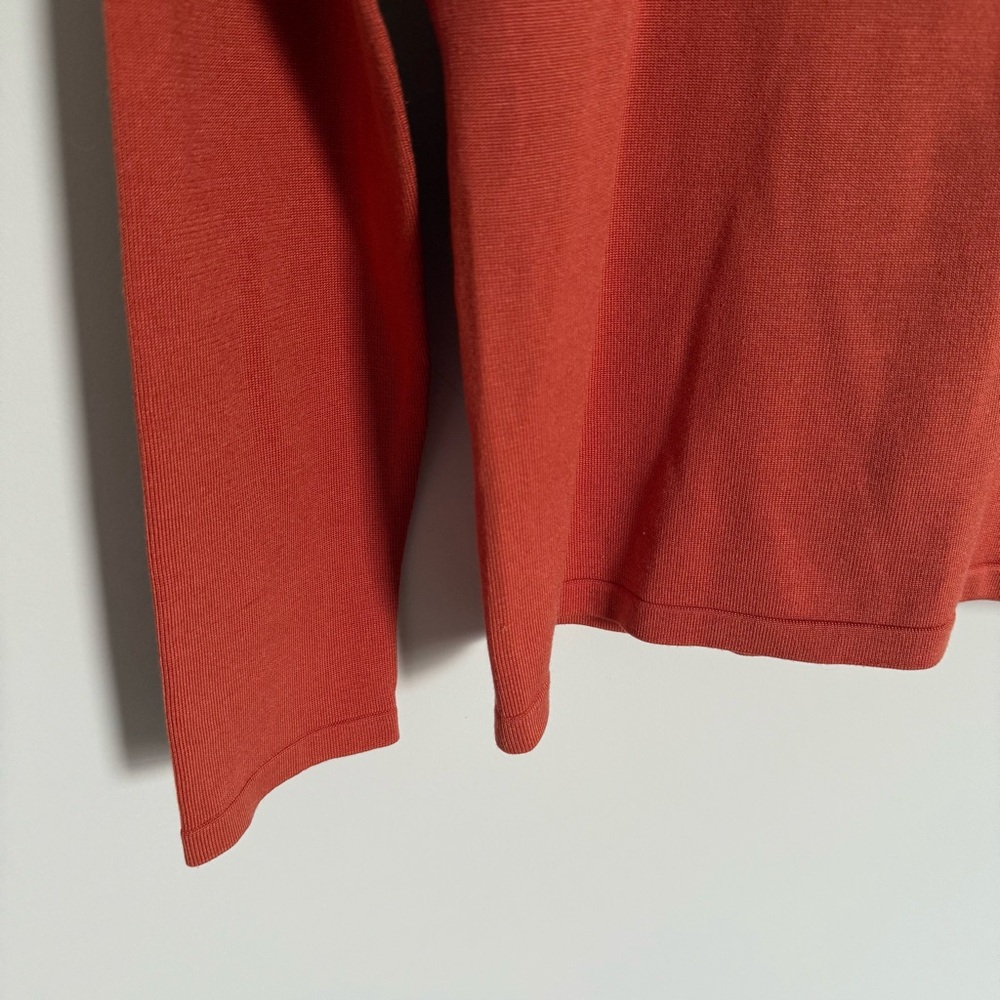 Pendleton Orange Silk Blend Mock Neck Sweater Siz… - image 4